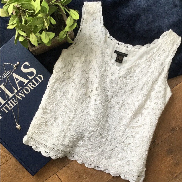 Anne Carson Tops - Anne Carson Battenburg Lace Top
